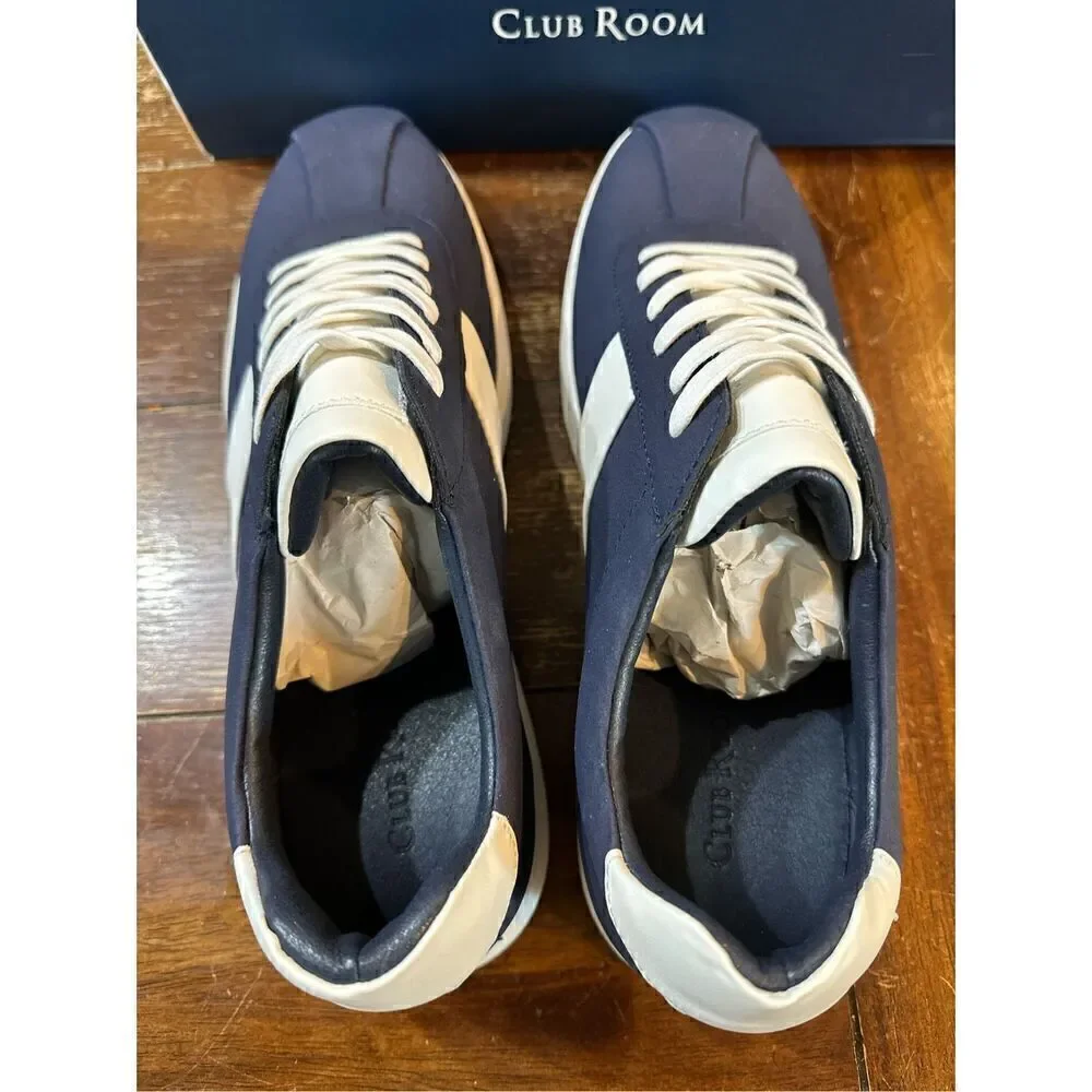 Clubroom Mens Comfort Edwin Round Toe Platform Lace-Up Athletic Sneakers Shoes